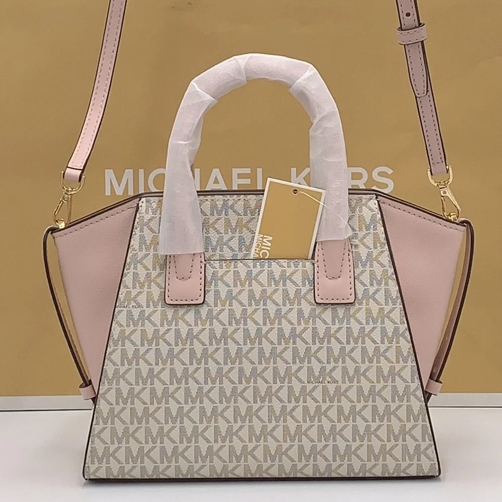 MICHAEL KORS
Avril Small Logo Top-Zip Satchel Powder Blush Multi signature color - Picture 4 of 16